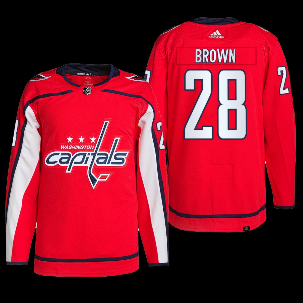 Washington Capitals 2022 Primegreen Jersey Connor Brown Red #28 Home Uniform
