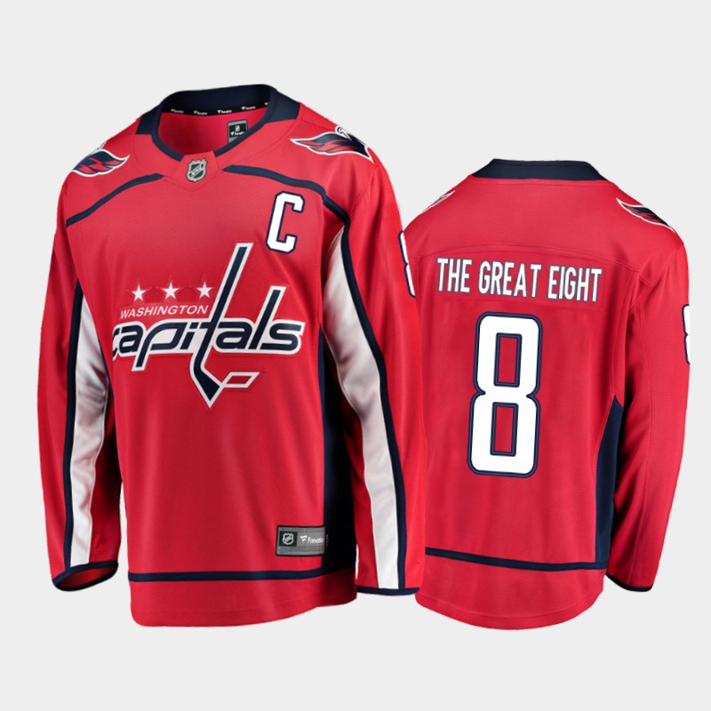 Washington Capitals Alexander Ovechkin #8 Nickname Red Home Breakaway The Great Eight Jersey