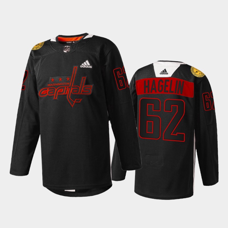 Washington Capitals Carl Hagelin #62 Black History Night Jersey Black special warmup