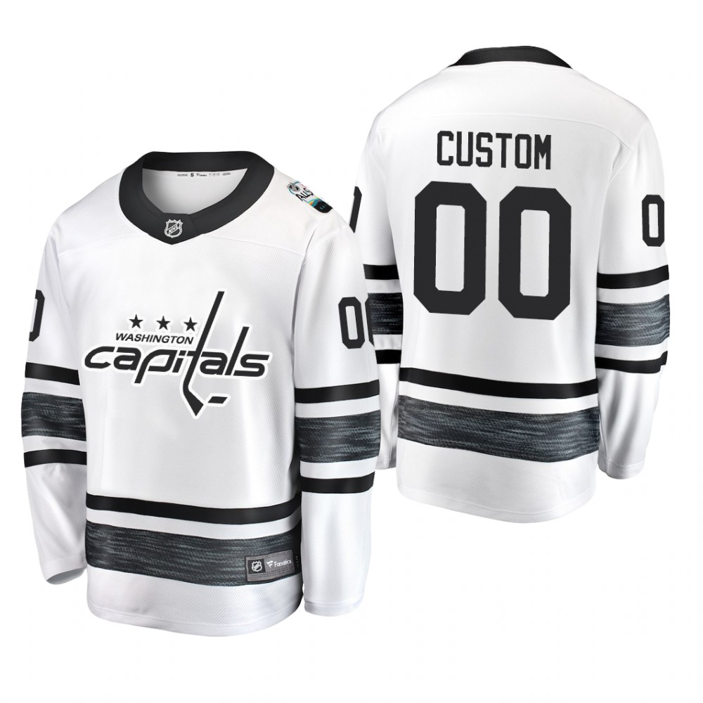 Washington Capitals Custom #00 2019 NHL All-Star Player White Jersey Mens