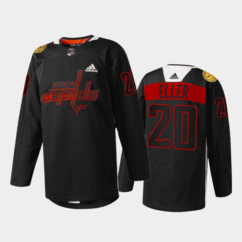 Washington Capitals Lars Eller #20 Black History Night Jersey Black special warmup