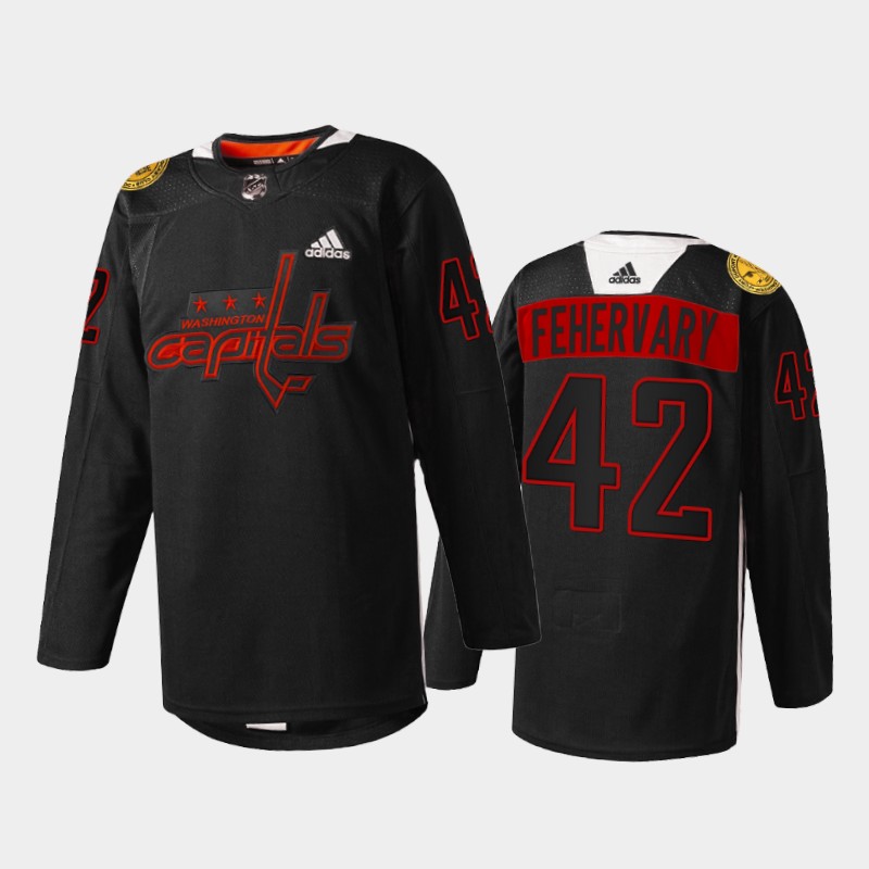 Washington Capitals Martin Fehervary #42 Black History Night Jersey Black special warmup
