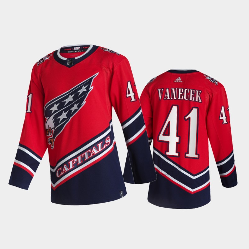 Washington Capitals Vitek Vanecek #41 2021 Reverse Retro Red Special Edition Jersey