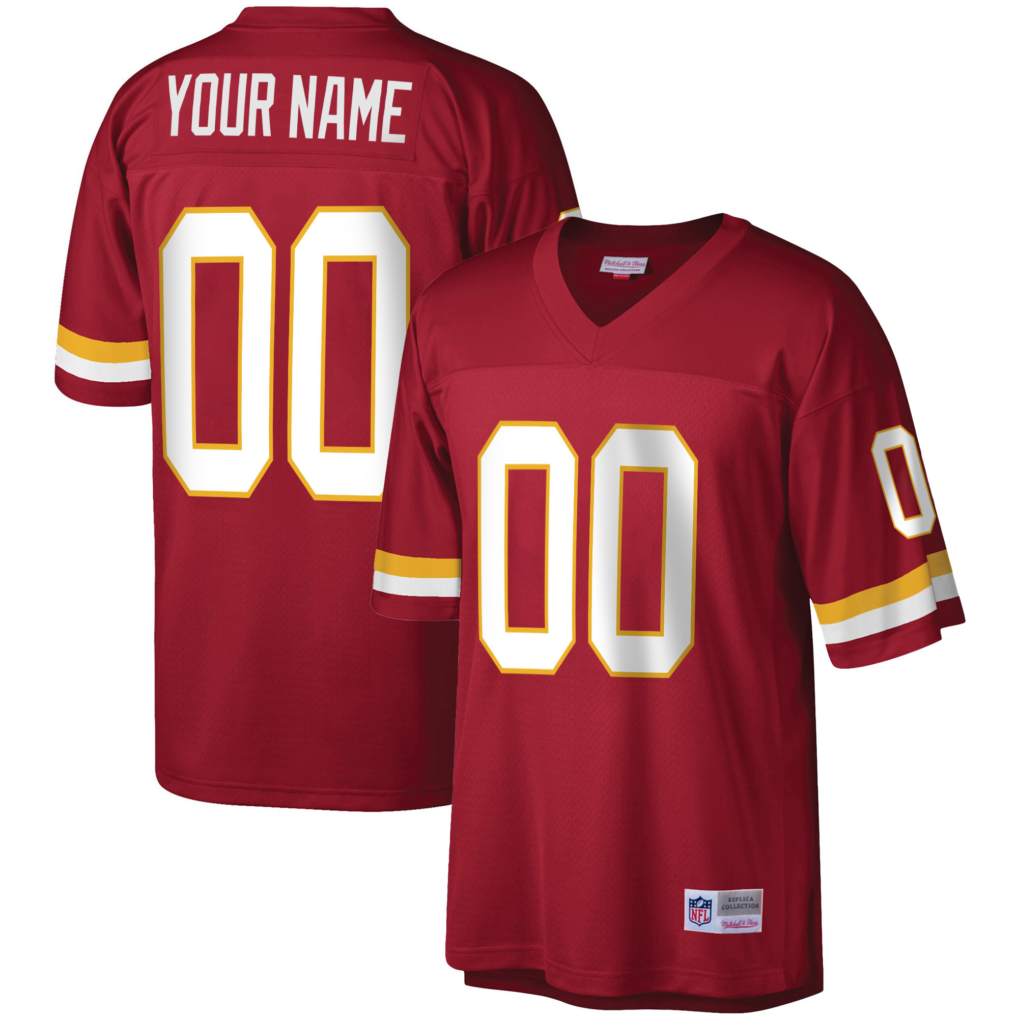 Washington Commanders Big & Tall Legacy Custom Burgundy Jersey - All Stitched 