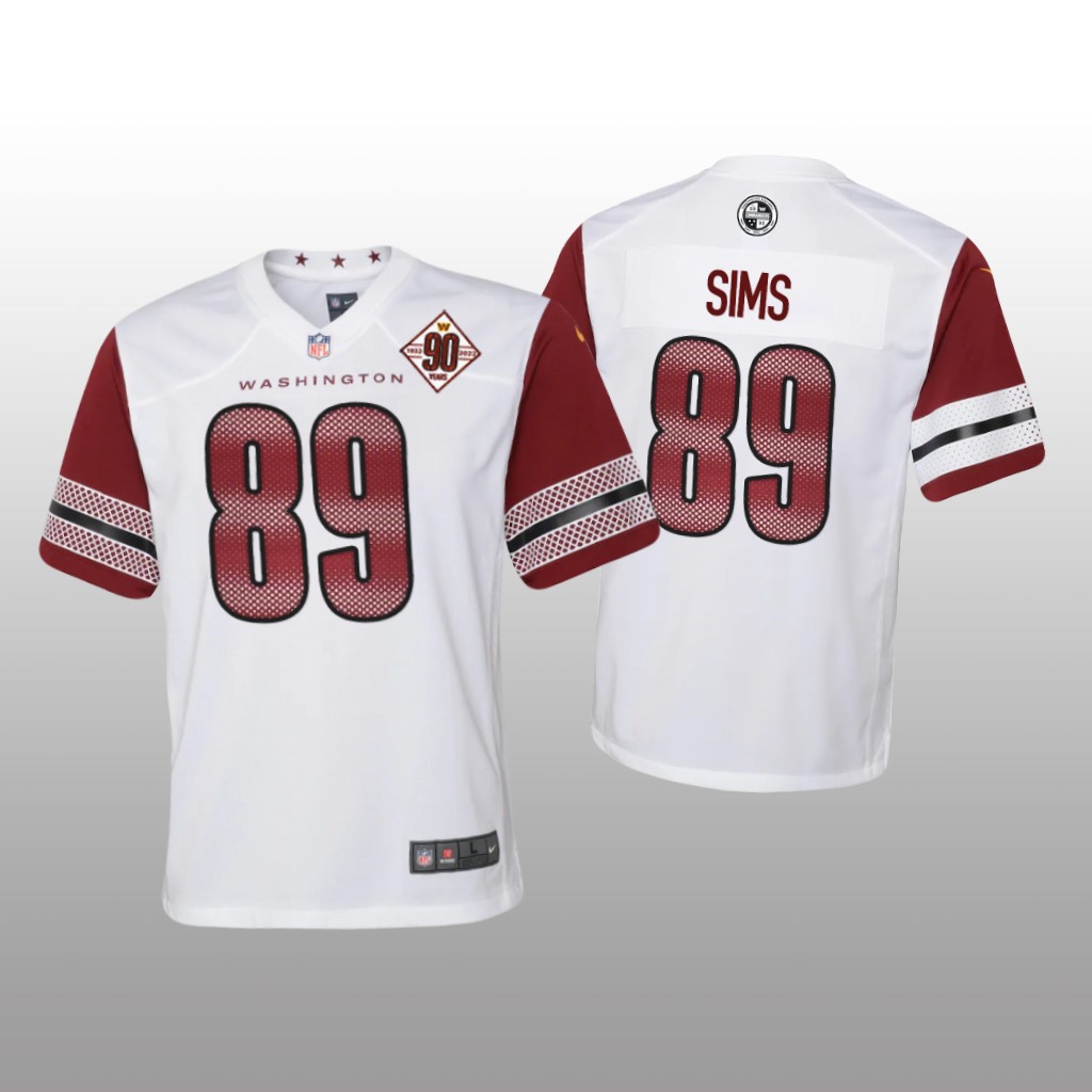 Washington Commanders Cam Sims White Jersey 90th Anniversary - Youth