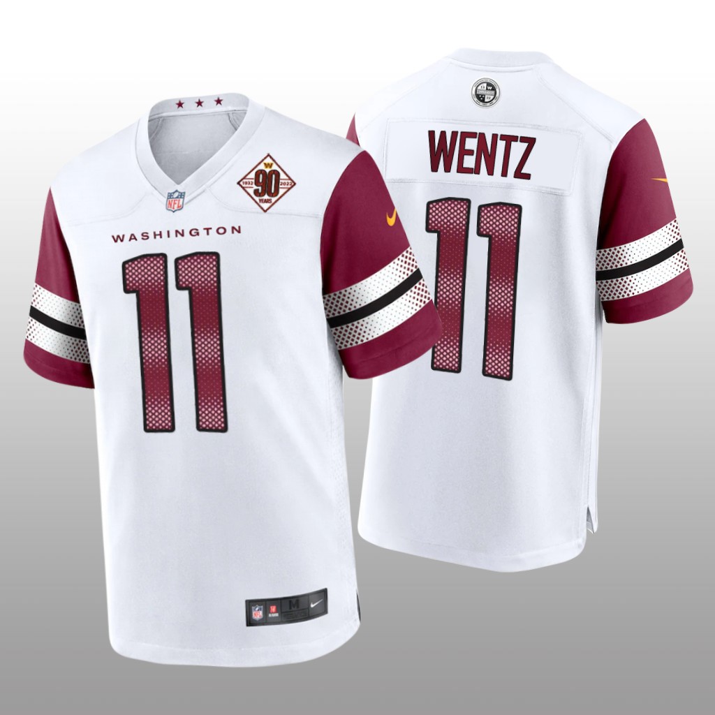 Washington Commanders Carson Wentz White Game 90th Anniversary - Men's
