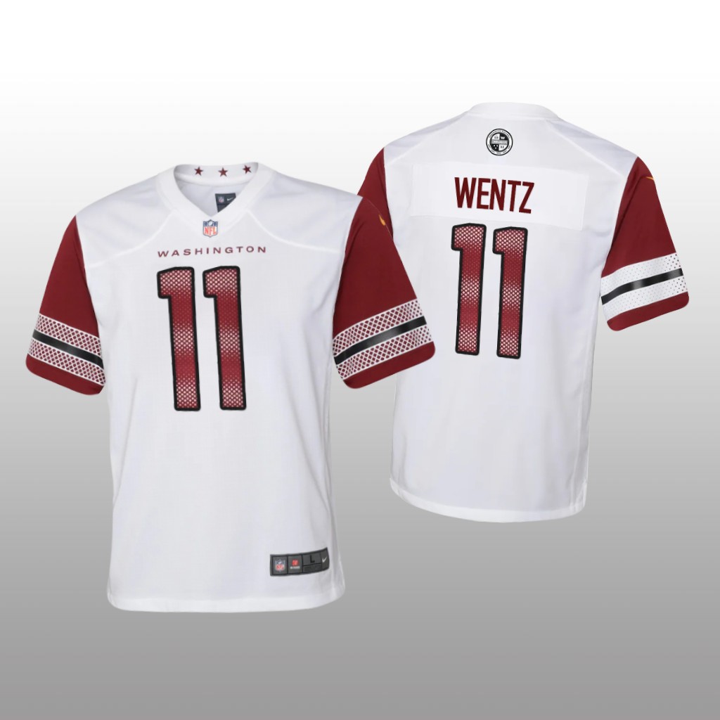 Washington Commanders Carson Wentz White Jersey Game - Youth