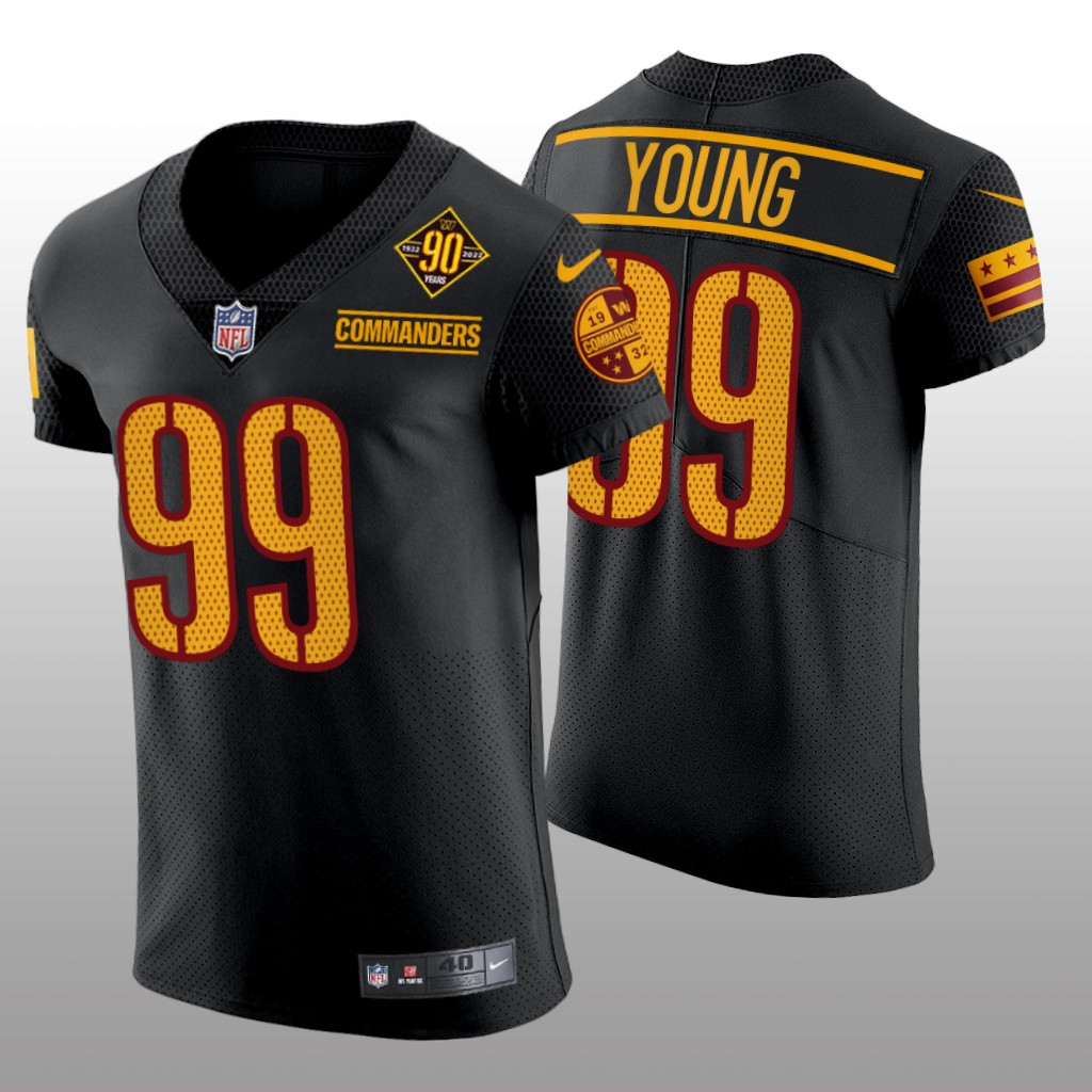 Washington Commanders Chase Young Black Elite 90th Anniversary - Men's