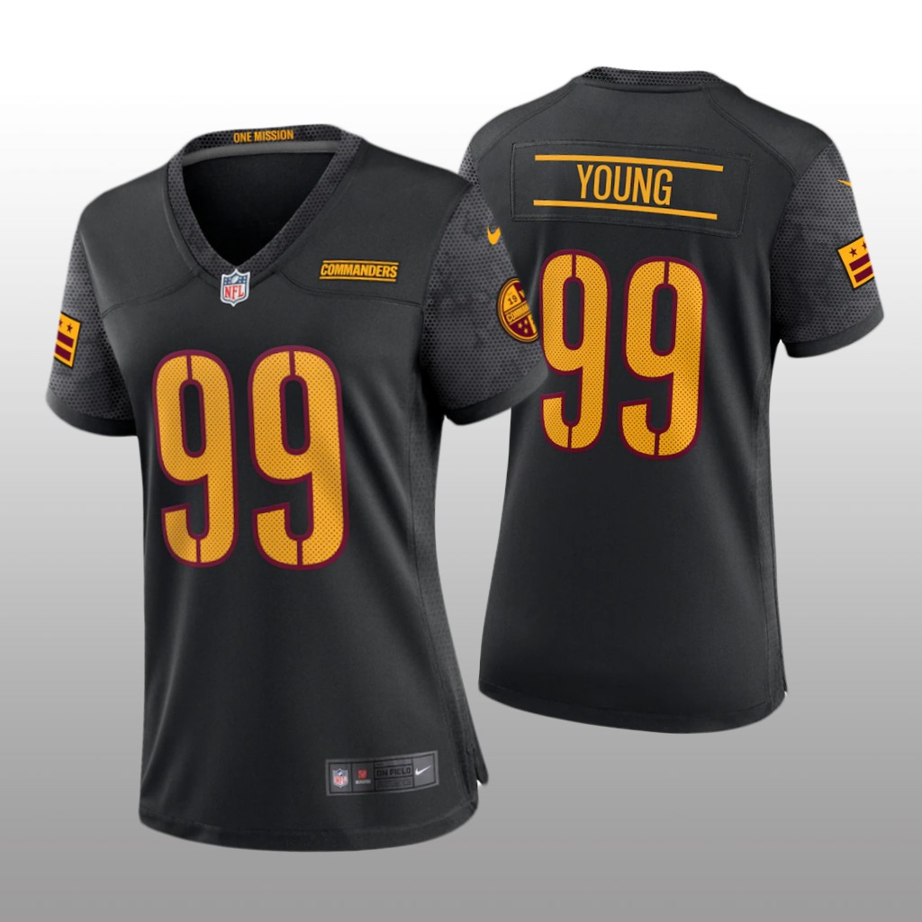 Washington Commanders Chase Young Black Jersey Alternate Game - Women's