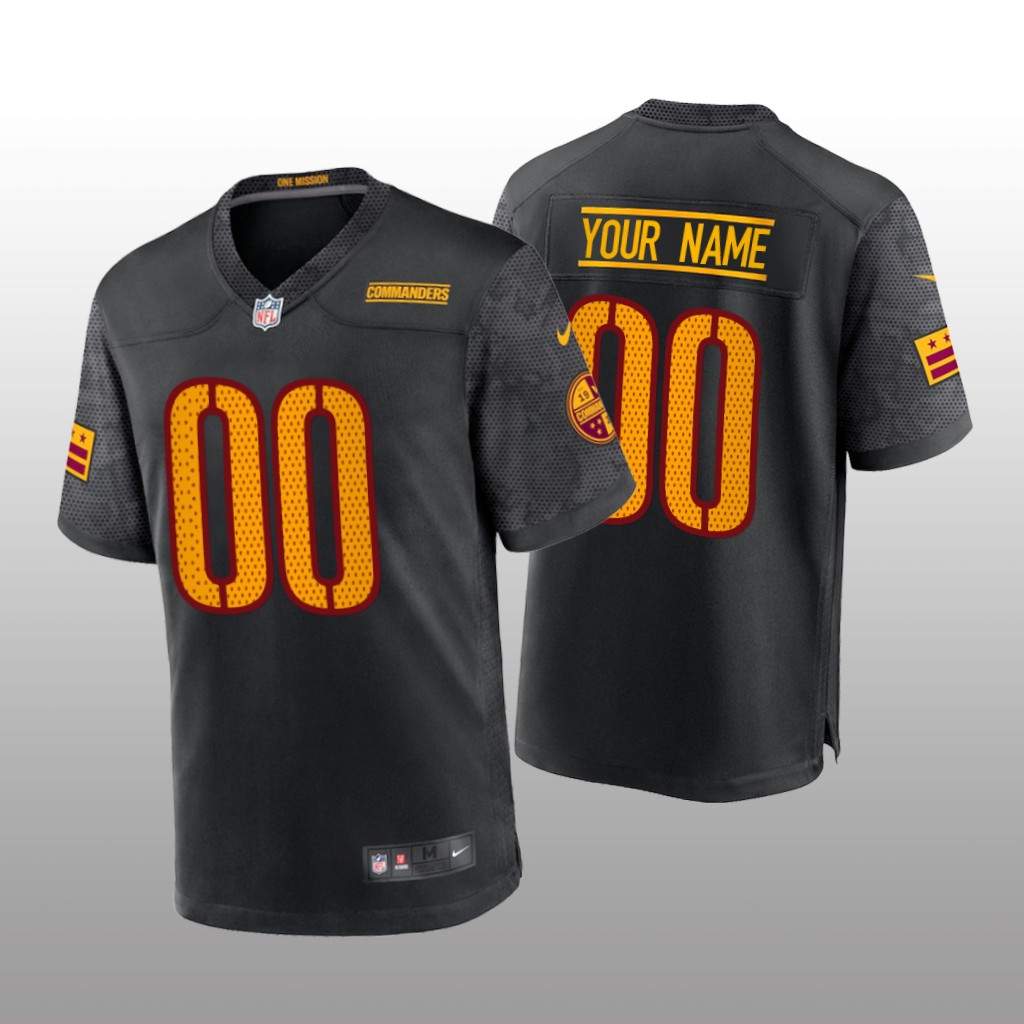 Washington Commanders Custom Black Jersey Alternate Game - Youth