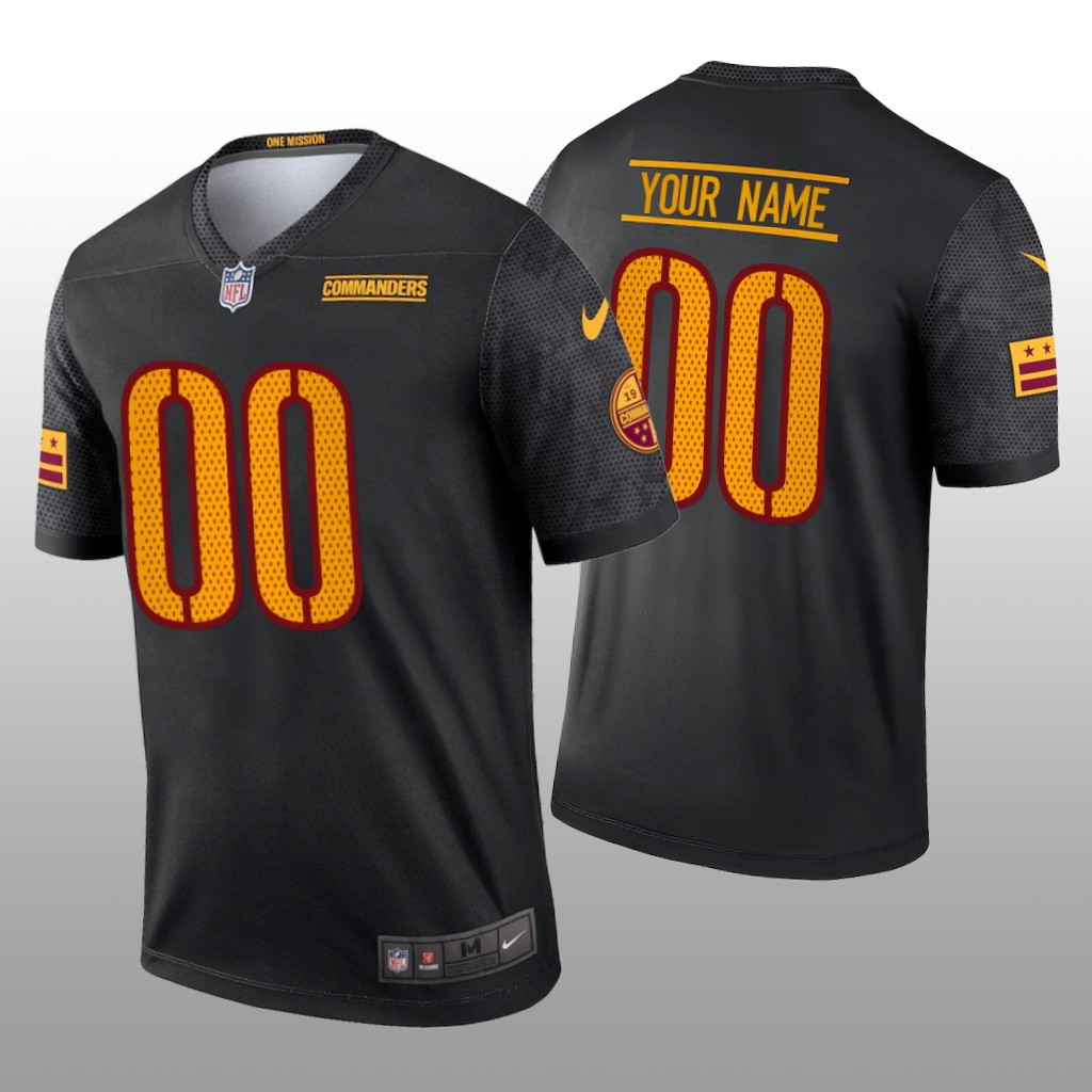 Washington Commanders Custom Black Jersey Alternate Legend - Men's
