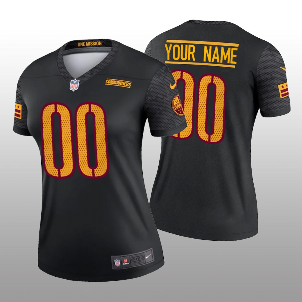 Washington Commanders Custom Black Jersey Alternate Legend - Women's