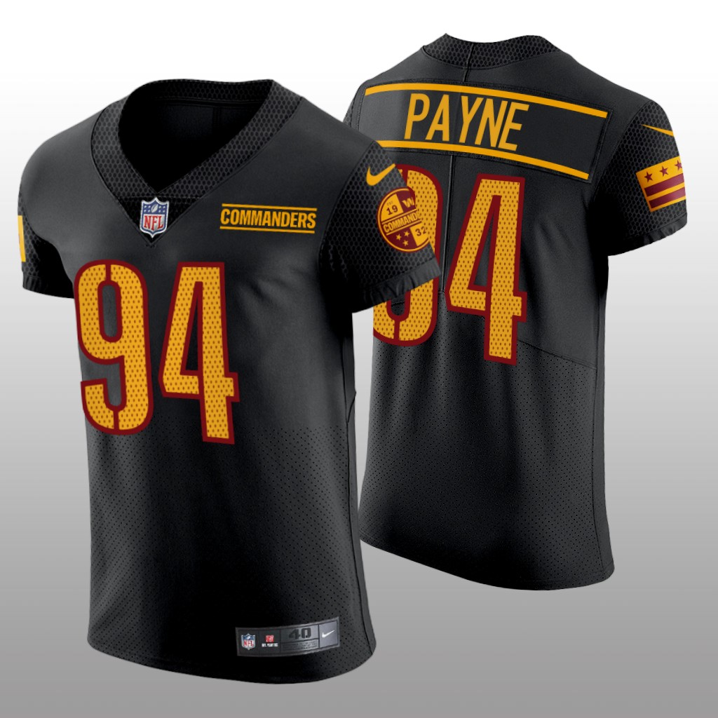 Washington Commanders Da'ron Payne Black Jersey Elite Men's
