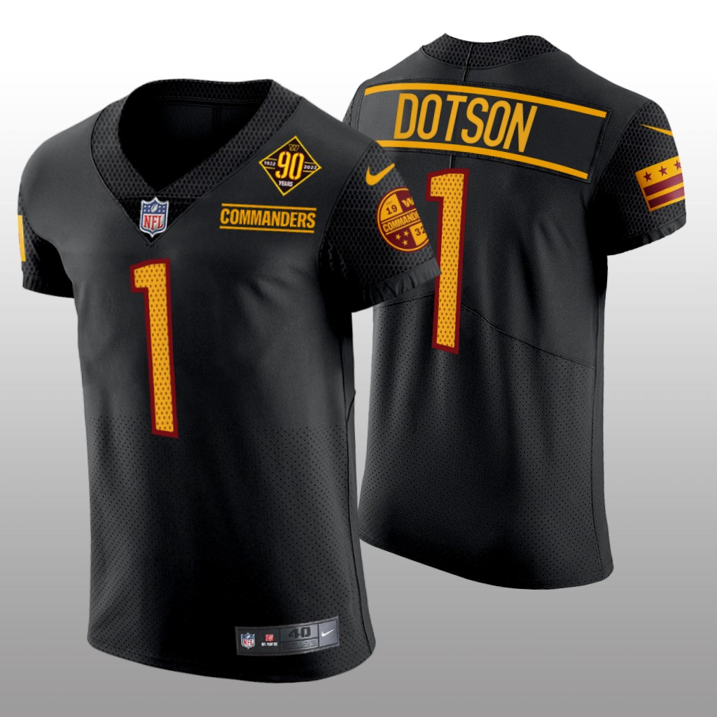 Washington Commanders Jahan Dotson Black Elite 90th Anniversary - Men's