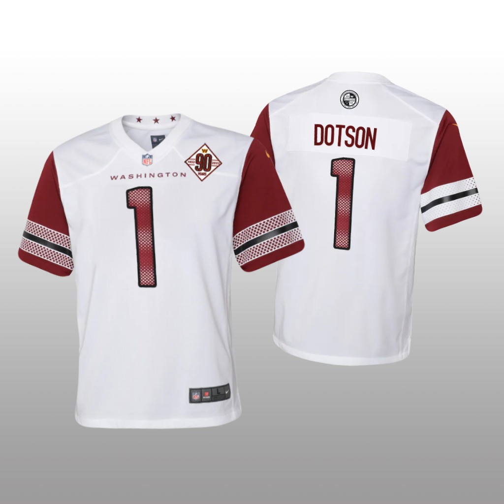 Washington Commanders Jahan Dotson White Jersey 90th Anniversary - Youth