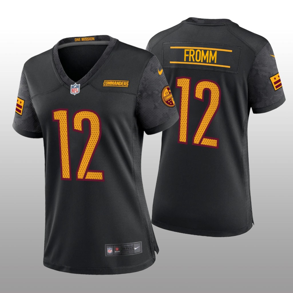 Washington Commanders Jake Fromm Black Jersey Alternate Game - Women's