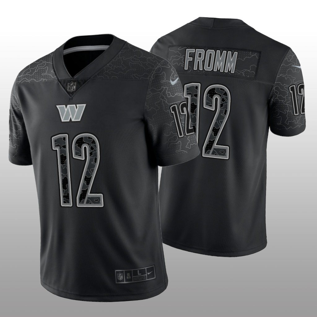 Washington Commanders Jake Fromm Black Jersey Reflective Limited Men's