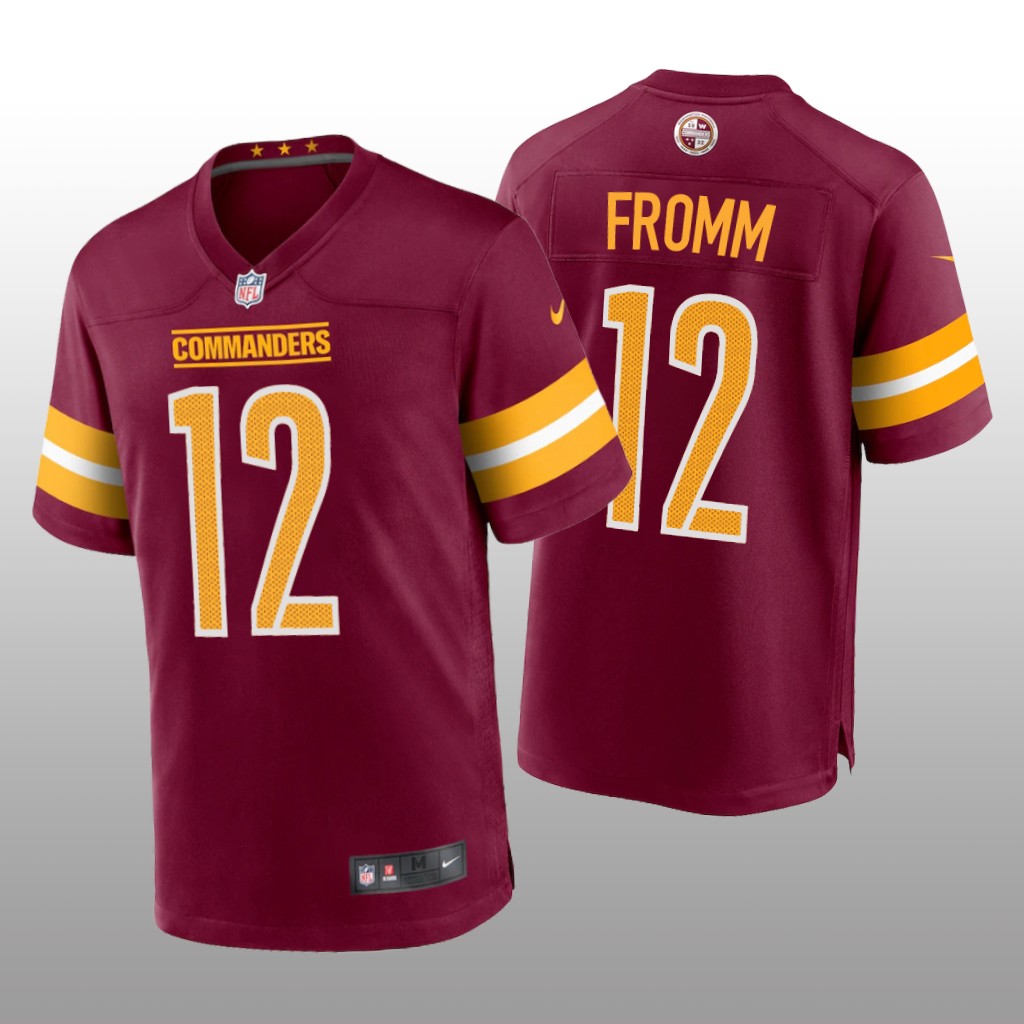 Washington Commanders Jake Fromm Burgundy Jersey Game - Men's