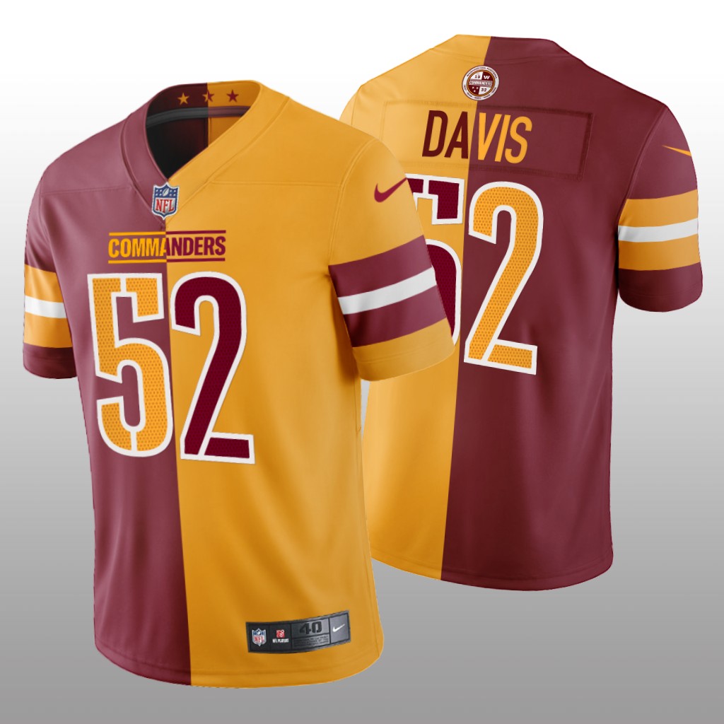 Washington Commanders Jamin Davis Burgundy Gold Split - Men's