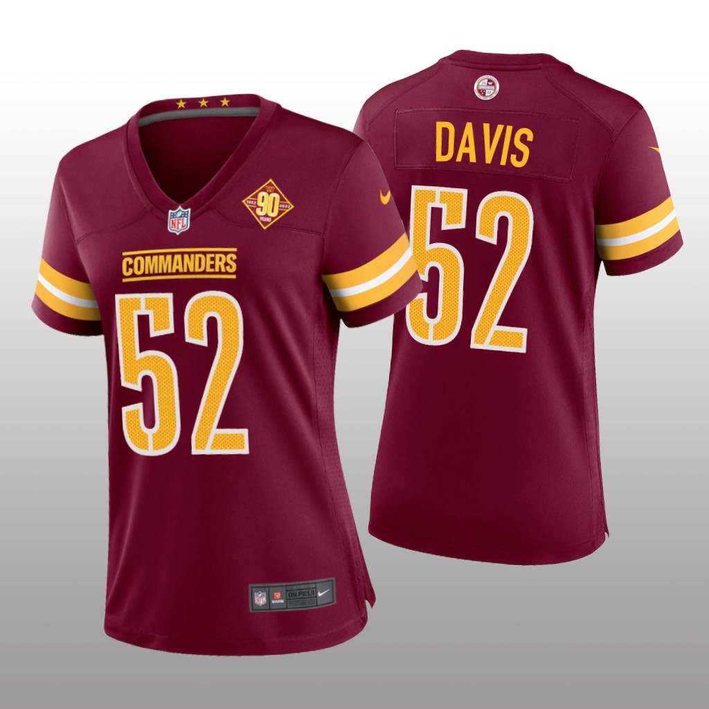Washington Commanders Jamin Davis Burgundy Jersey 90th Anniversary - Women's