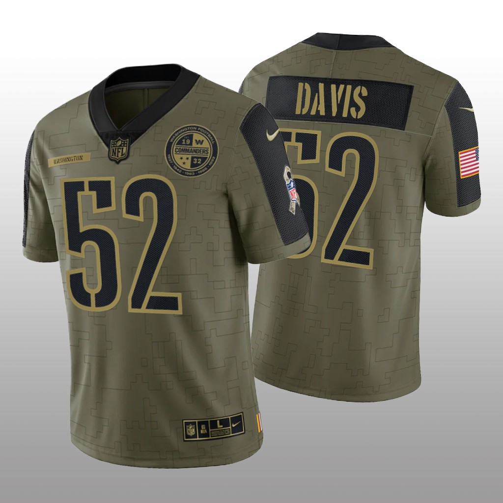 Washington Commanders Jamin Davis Olive Limited Salute to Service - Men's