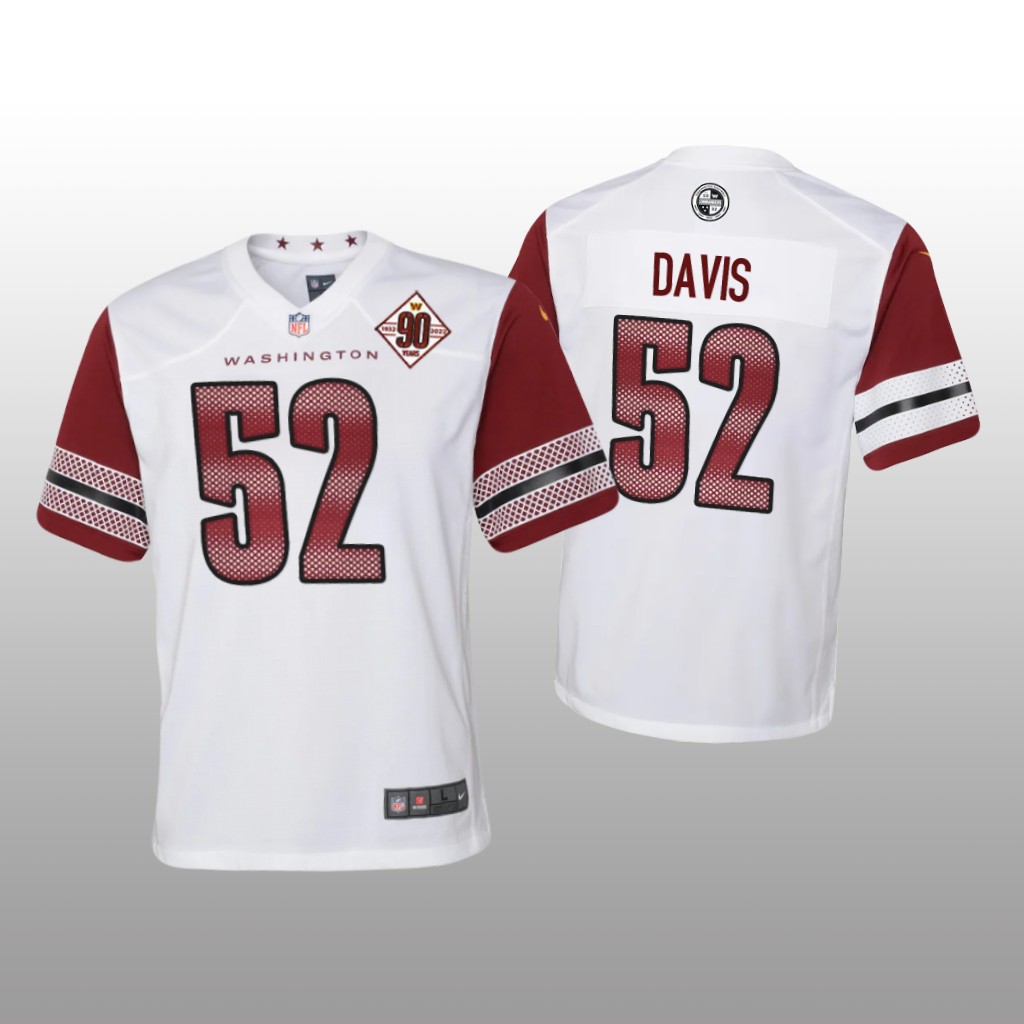 Washington Commanders Jamin Davis White Jersey 90th Anniversary - Youth