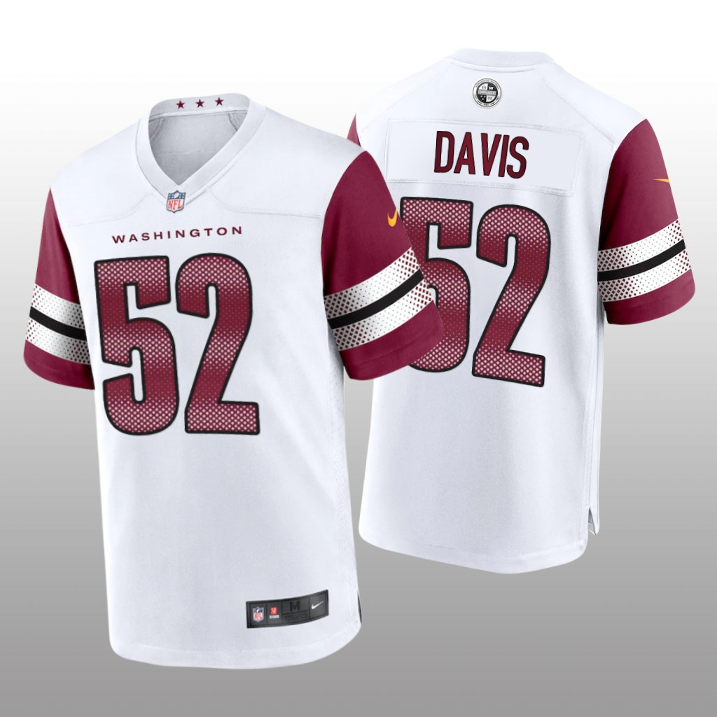 Washington Commanders Jamin Davis White Jersey Game - Men's