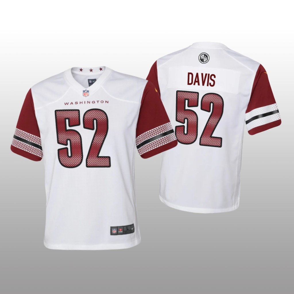 Washington Commanders Jamin Davis White Jersey Game - Youth