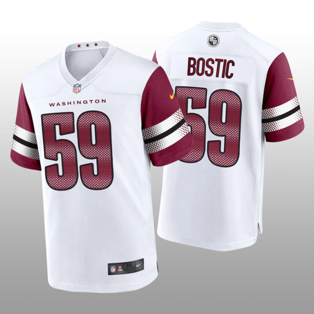 Washington Commanders Jon Bostic White Jersey Game - Men's