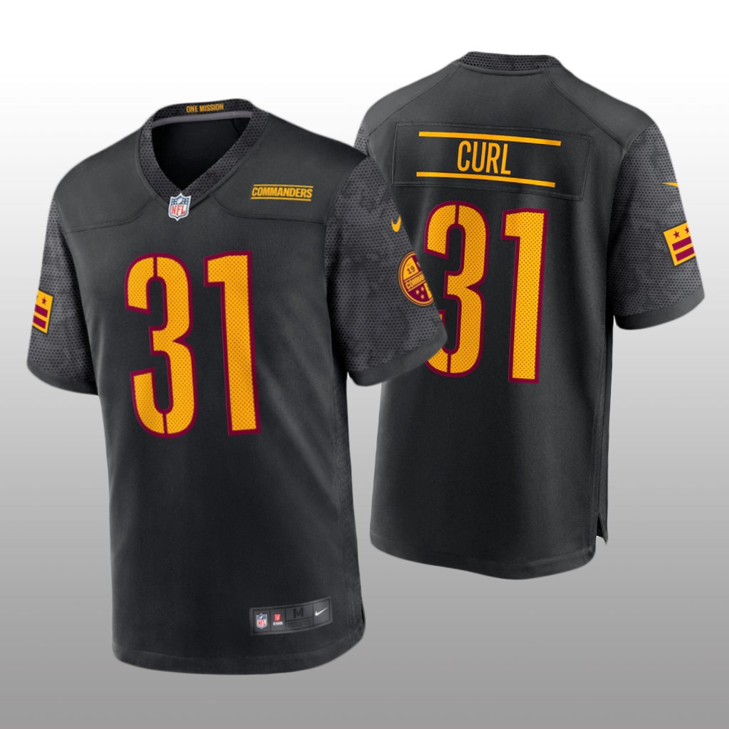 Washington Commanders Kamren Curl Black Jersey Alternate Game - Men's