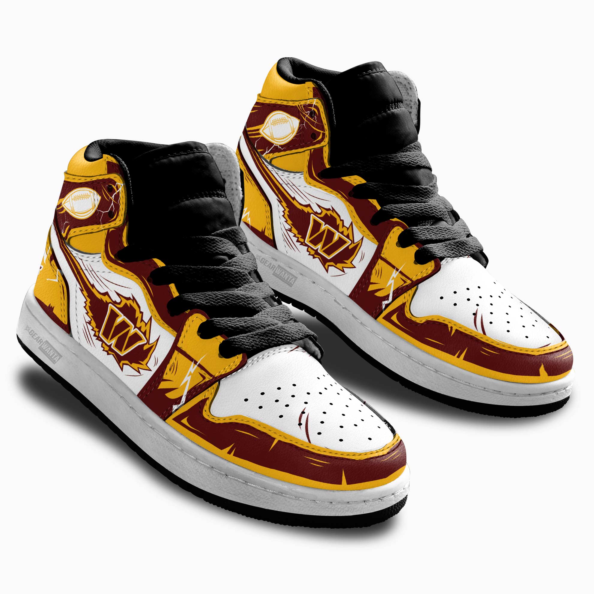 Washington Commanders Kid Sneakers For Kids, Air Jordan Hightop