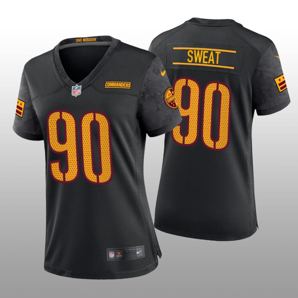 Washington Commanders Montez Sweat Black Jersey Alternate Game - Women's