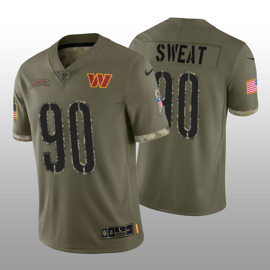 Washington Commanders Montez Sweat Olive Limited Jersey 2022 Salute To Service - Men's