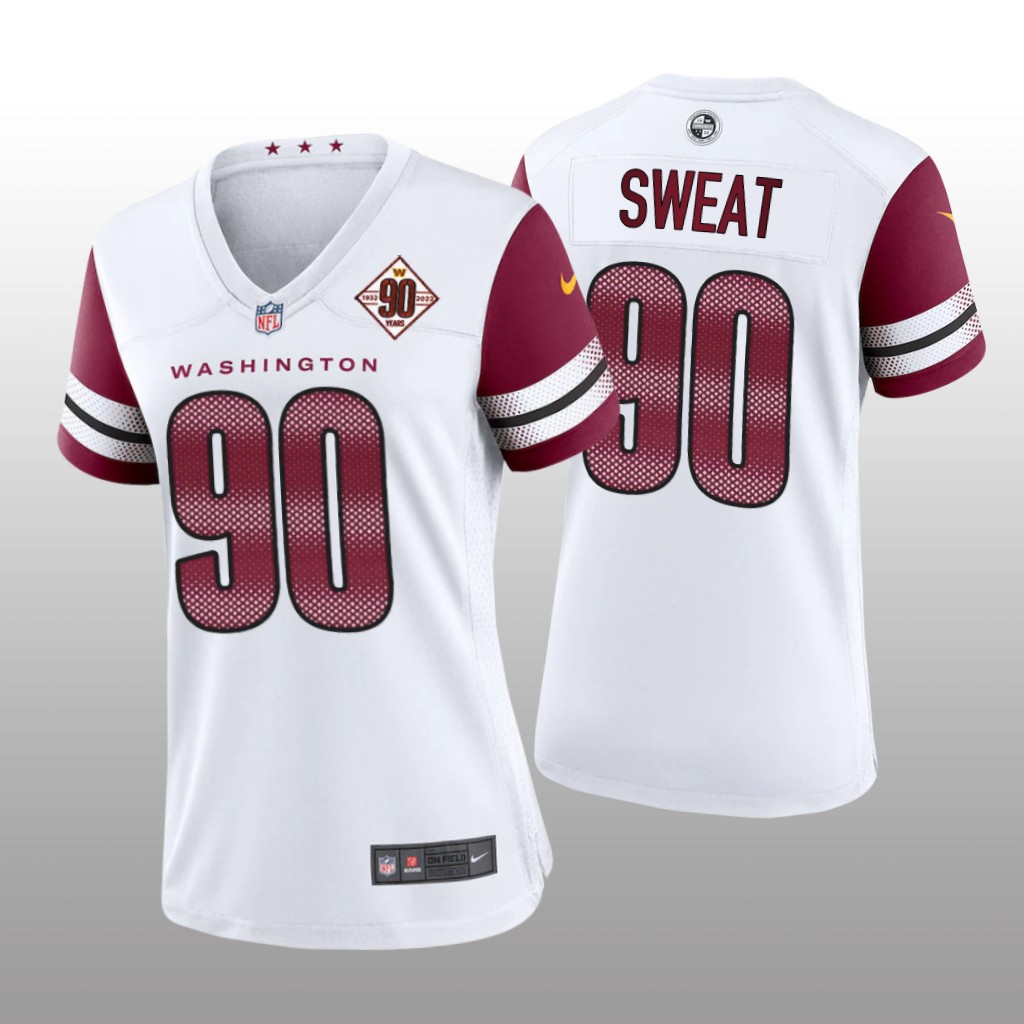 Washington Commanders Montez Sweat White Jersey 90th Anniversary - Women's