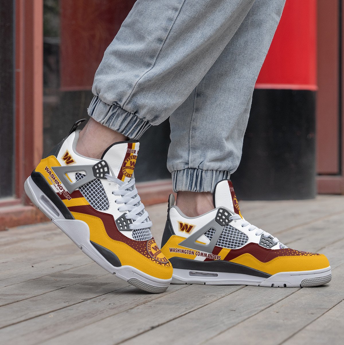 Washington Commanders Personalized Air Jordan 4 Sneaker