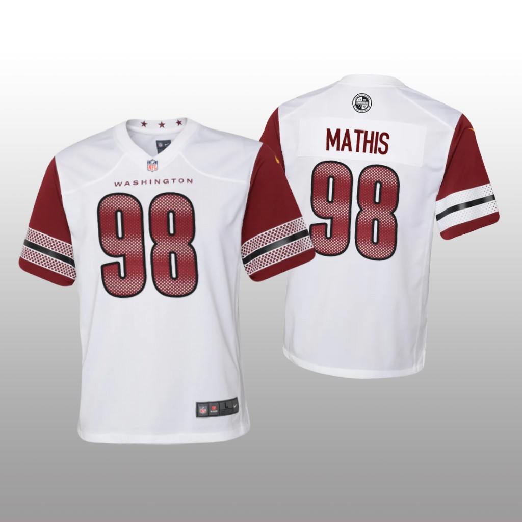 Washington Commanders Phidarian Mathis White Jersey Game - Youth