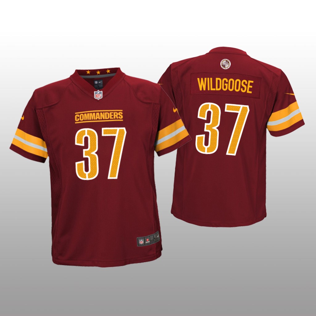 Washington Commanders Rachad Wildgoose Burgundy Jersey Game - Youth