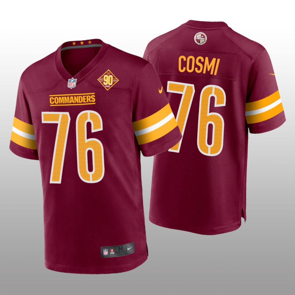 Washington Commanders Samuel Cosmi Burgundy Game 90th Anniversary - Men's