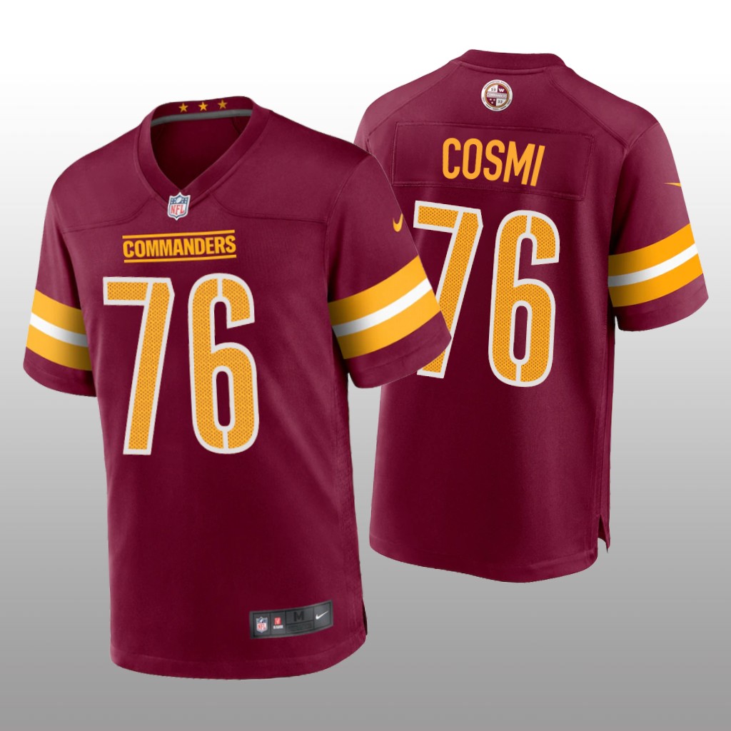 Washington Commanders Samuel Cosmi Burgundy Jersey Game - Men's