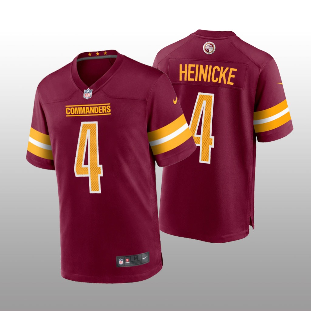 Washington Commanders Taylor Heinicke Burgundy Gold Jersey Game - Youth