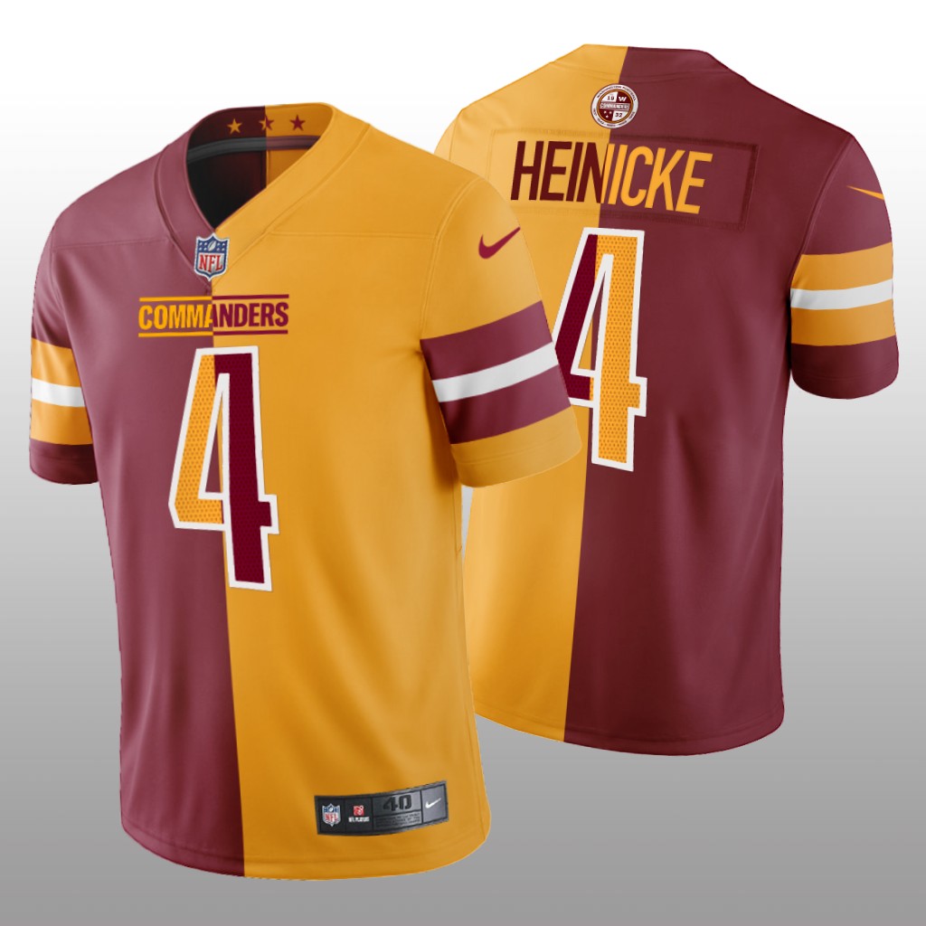 Washington Commanders Taylor Heinicke Burgundy Gold Split - Men's