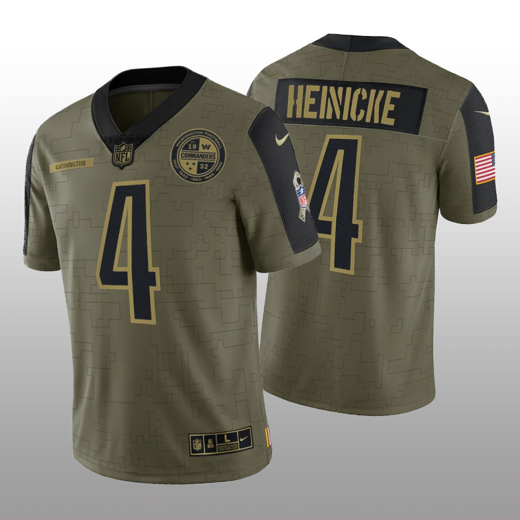 Washington Commanders Taylor Heinicke Olive Limited Salute to Service - Men's