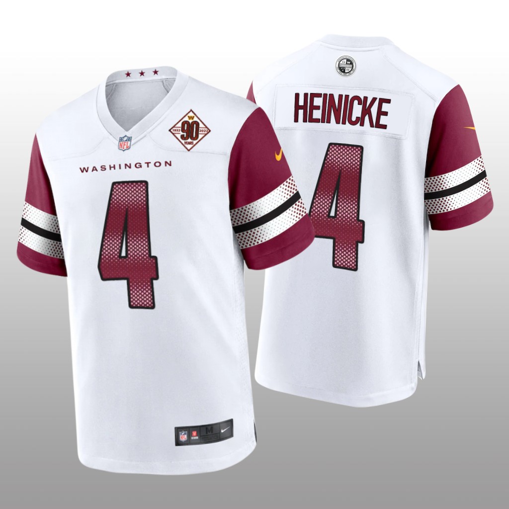 Washington Commanders Taylor Heinicke White Game 90th Anniversary - Men's