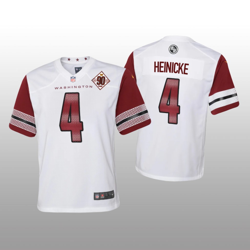 Washington Commanders Taylor Heinicke White Jersey 90th Anniversary - Youth
