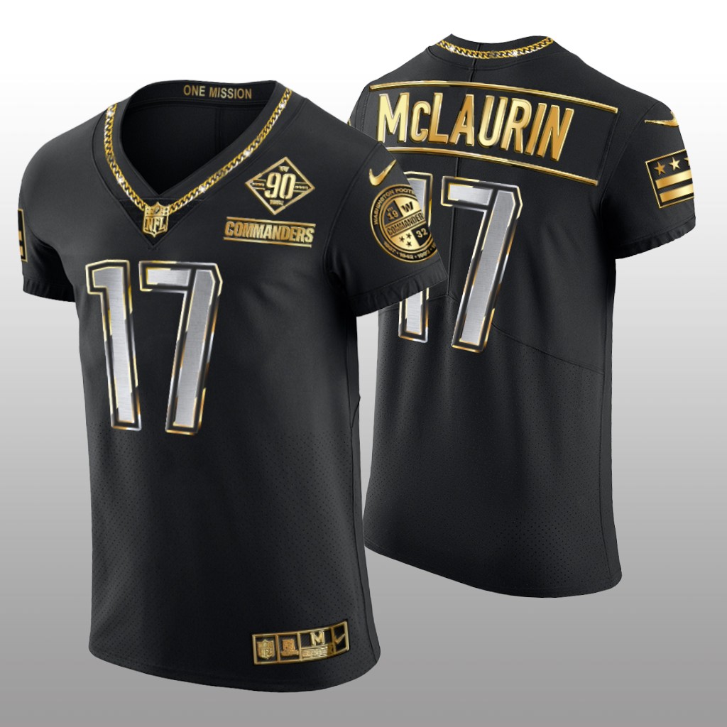 Washington Commanders Terry McLaurin Black Gold Elite 90th Anniversary - Men's