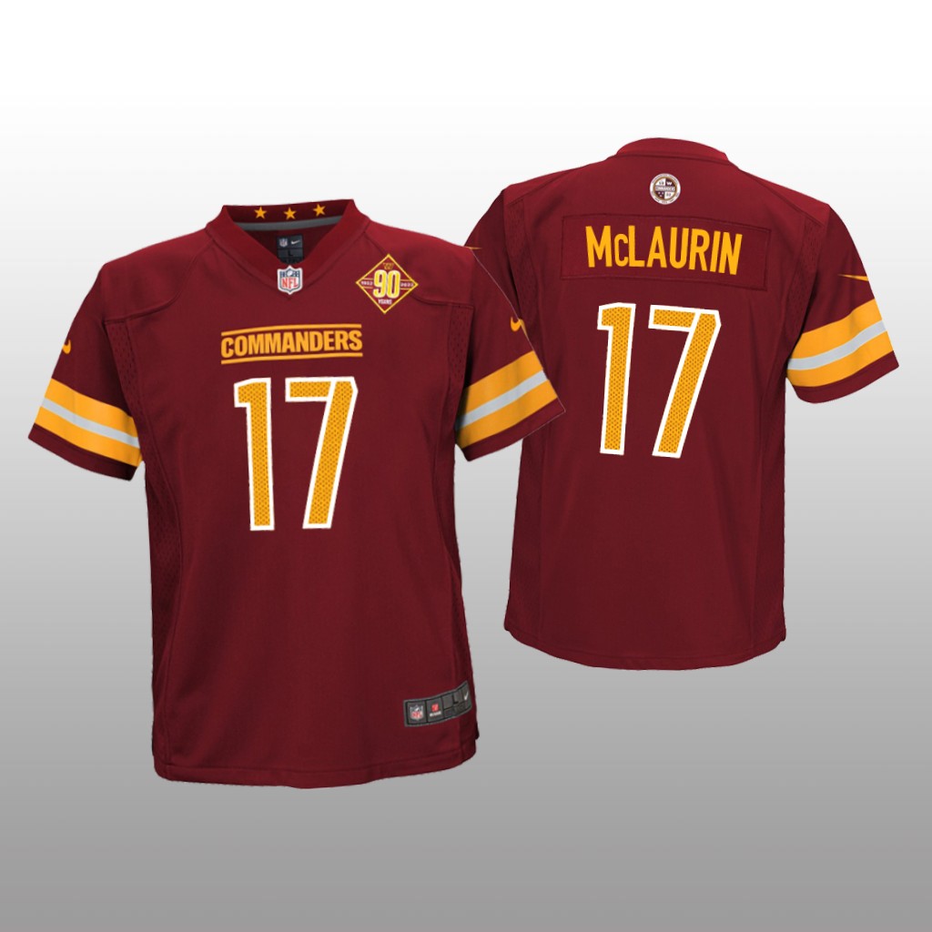 Washington Commanders Terry McLaurin Burgundy Jersey 90th Anniversary - Youth