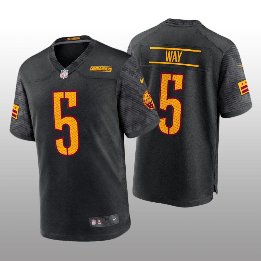 Washington Commanders Tress Way Black Jersey Alternate Game - Men's