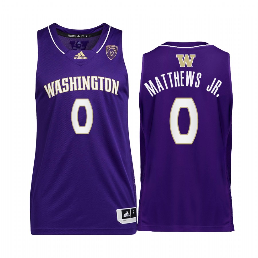 Washington Huskies Emmitt Matthews Jr. Jersey 2022 College Purple Uniform