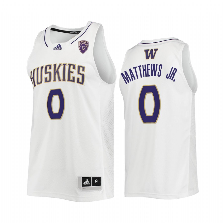 Washington Huskies Emmitt Matthews Jr. Jersey 2022 College White Uniform