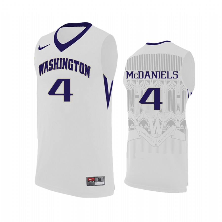 Washington Huskies Jaden McDaniels White College Jersey